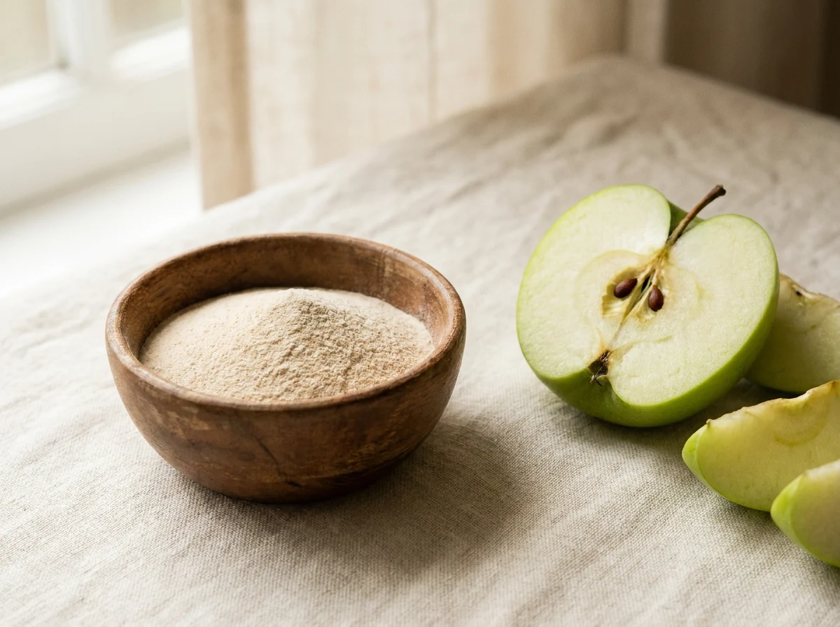 Apple Pectin powder with fresh green apple